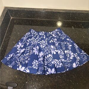 Vintage Lily’s of Beverly Hills Blue Floral Pleated Skirt